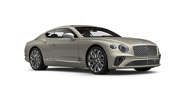 Bentley Sussex Bentley GT Mulliner coupe in White Sand paint front 34